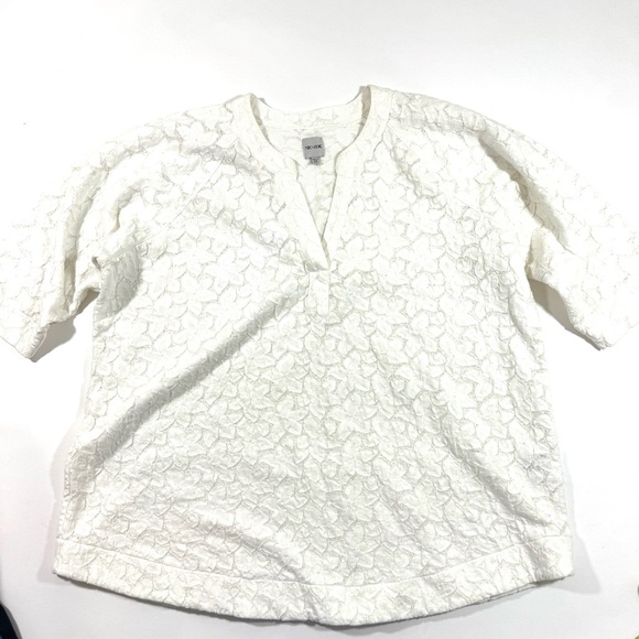 Nic And Zoe Plus Size Petal Lace Top White Size 2X Shirt - Picture 1 of 6
